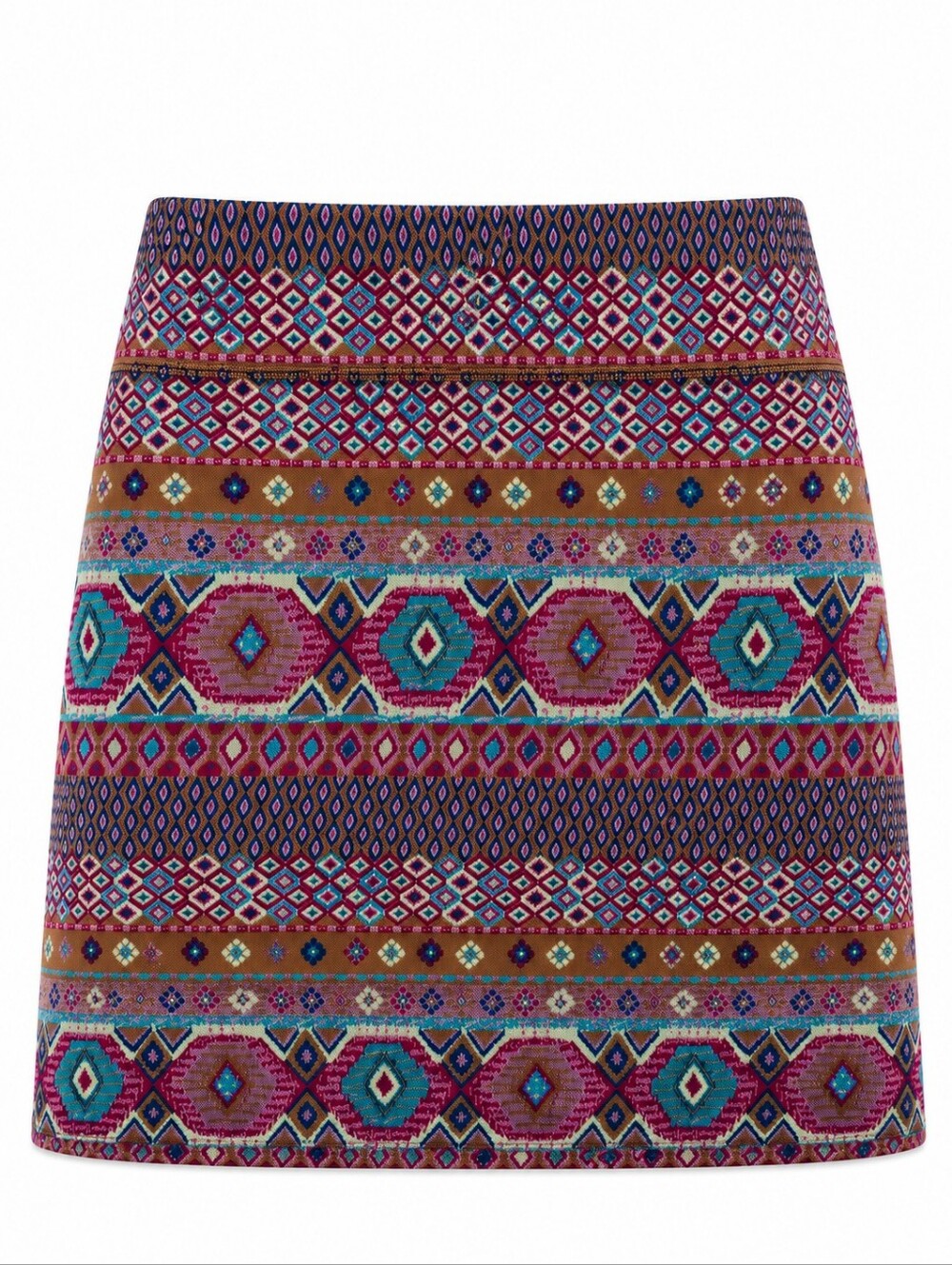 NWT Fresh Produce Marina Skirt Medium M Stamped Geo Cotton A Line Geometric
